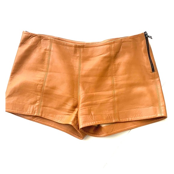 Leather shorts